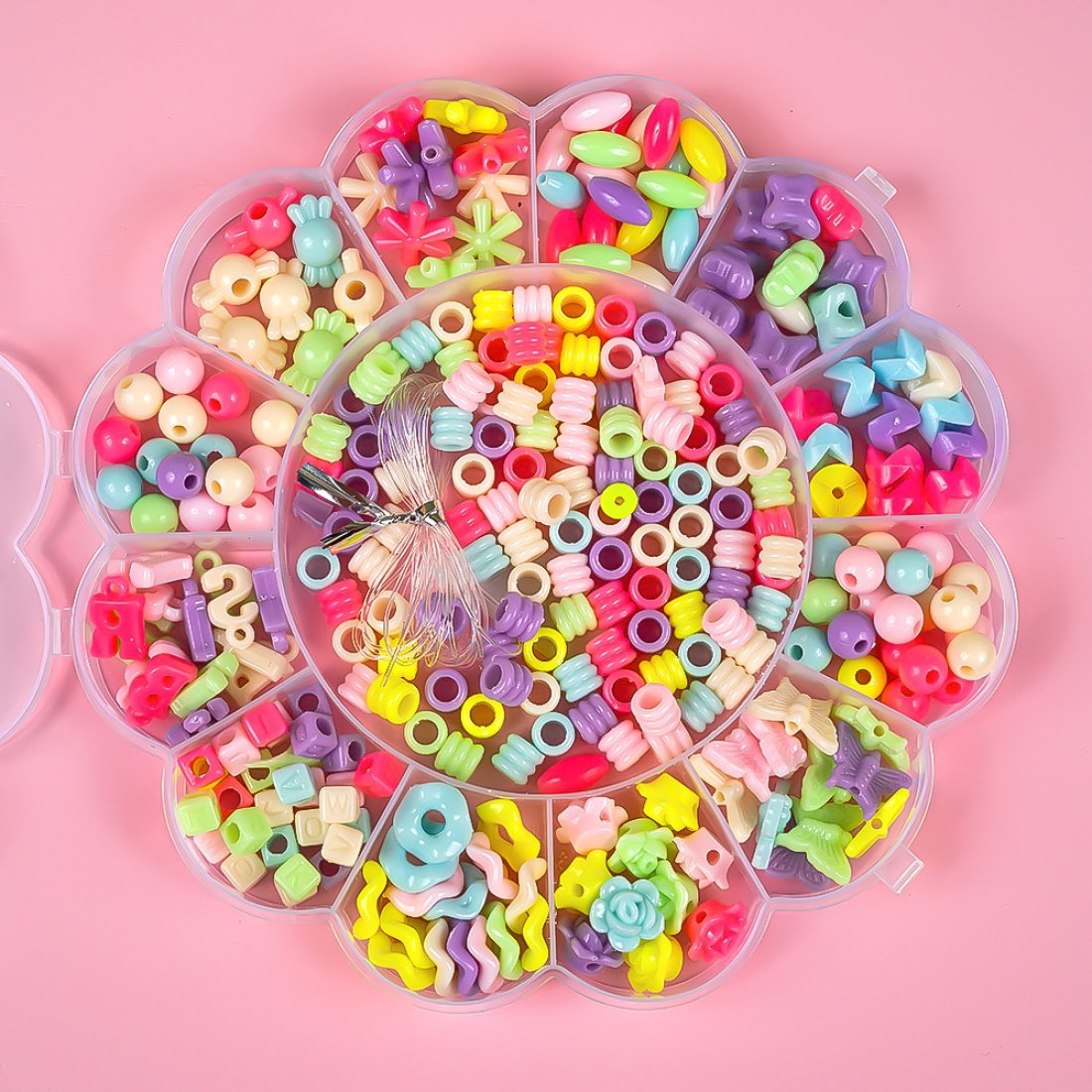 Набір намистин для плетіння браслетів Квітка 14,5 см