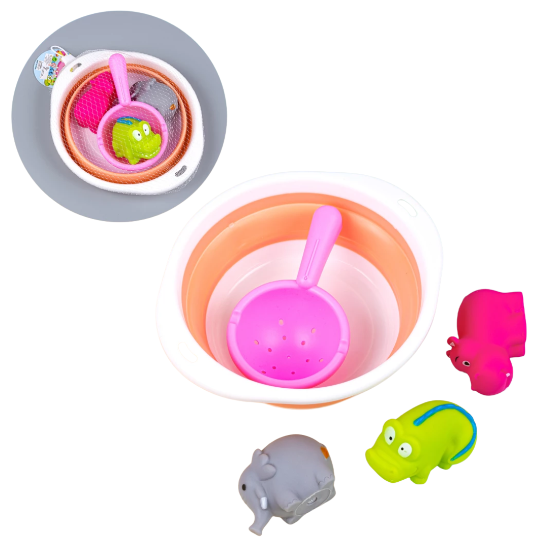 Іграшки для ванної пищалки у Тазику