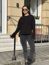 Теплий жіночий однотонний світшот 230226-4