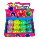 Сяючі м'ячики на гумці Метелики з конфетті 6,5 см