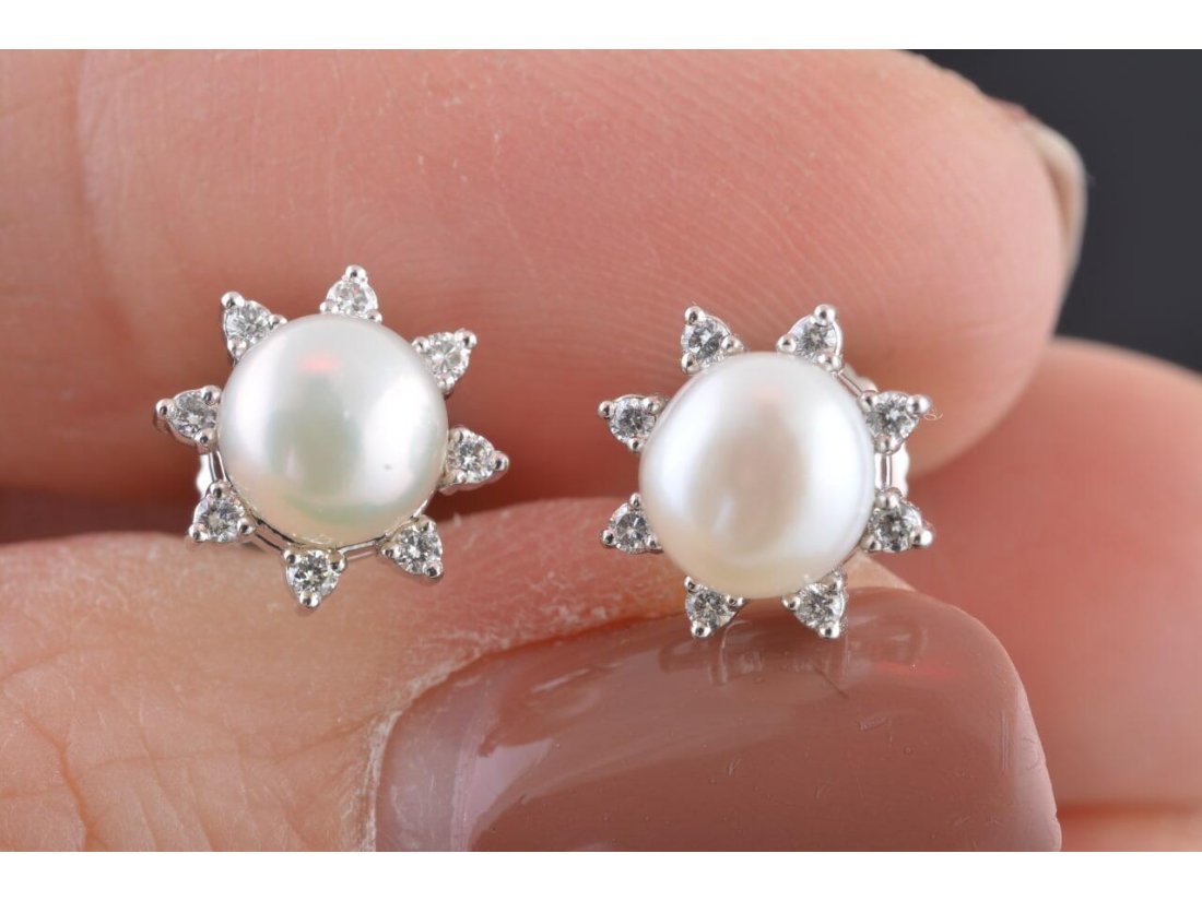 Сережки з перлами і діамантами - Фото7 Сережки з перлами і діамантами