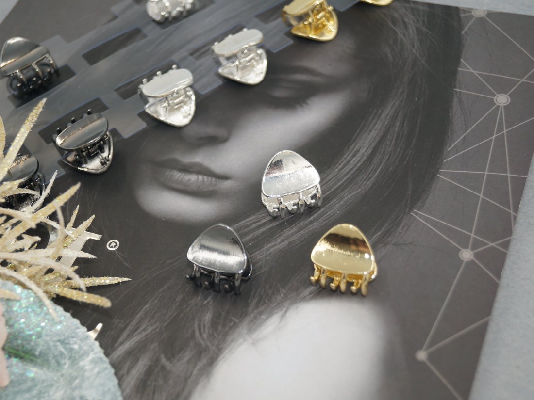 Краби для волосся, металеві. 2 см.