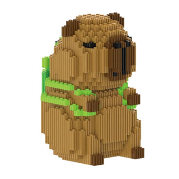 3D Конструктор Magic Blocks Капібара з рюкзаком Висота 12 см - Купити