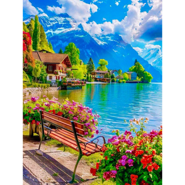 Алмазна мозаїка гори 40*50 см - Купити