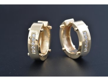 Сережки колеса із діамантами - Купити