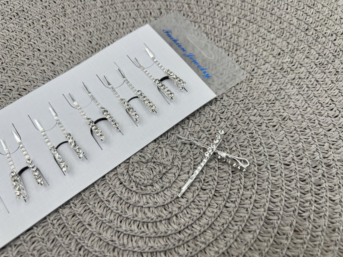 Невидимки для волосся. 4 см срібні