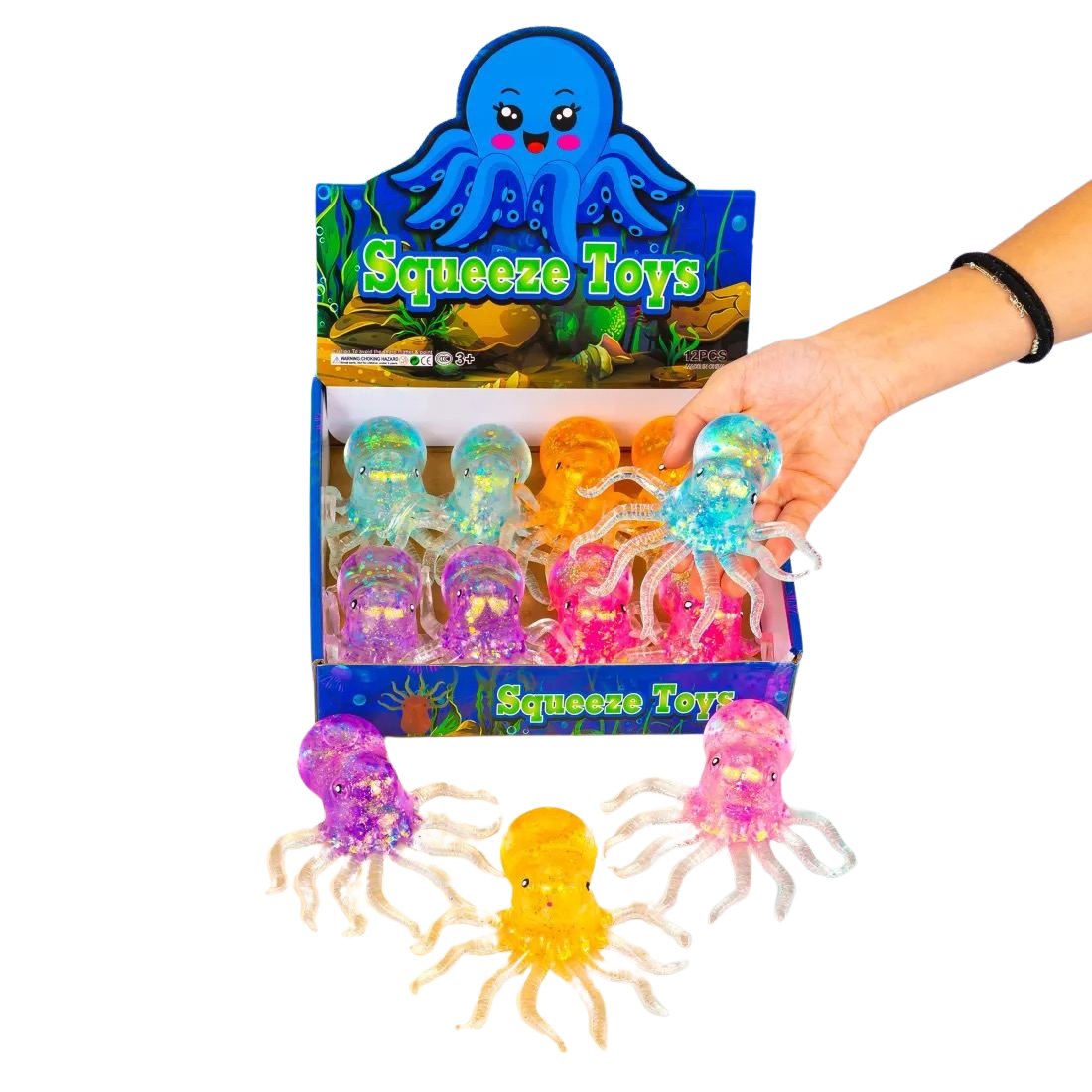 Антистрес жуйка-тягучка Восьминіг 13 см