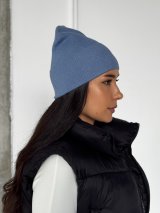 Жіноча шапка з відворотом – комфорт і стиль INNOE 950251-1 Джинс