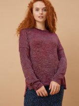 Бордова кофта з м'якого трикотажу 230207-3 - Купити