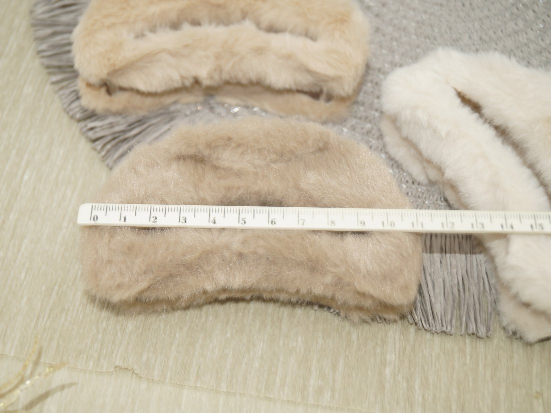 Краби для волосся 11 см. Штучне хутро. - Кристалік