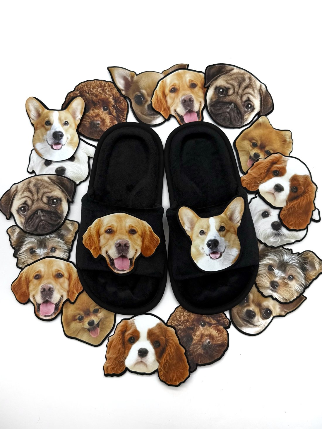 Патчі-песики на анатомічні капці з липучкою Family story