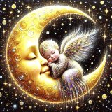 Ангел и луна 40х50