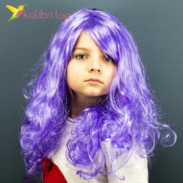 Купити карнавальний перука Кудряшка фіолетовий 4496 фото 5, ціна, замовити