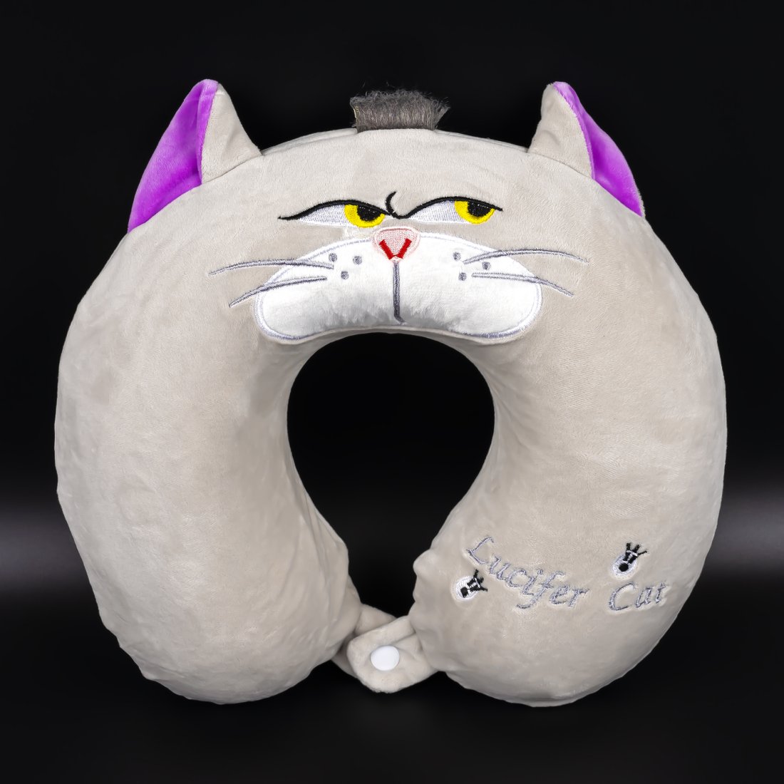 Подушка на шию з ефектом пам'яті кіт Lucifer 30 см