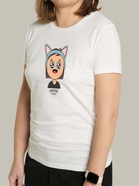 Жіноча футболка, біла з принтом аватара Hopper 061 - Купити