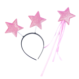 Набір новорічний обруч із чарівною паличкою Зірочка рожевий