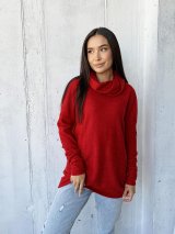 Яскрава туніка вільного крою 230222-1 Кораловий