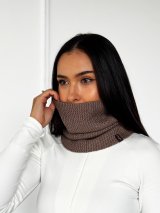 Жіночий зимовий бафф “Classic Knit” INNOE 950642-1 Капучино