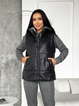 Стильний утеплений жилет без капюшона INNOE 300060-2 Чорний