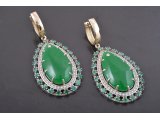 Сережки із смарагдами та діамантами