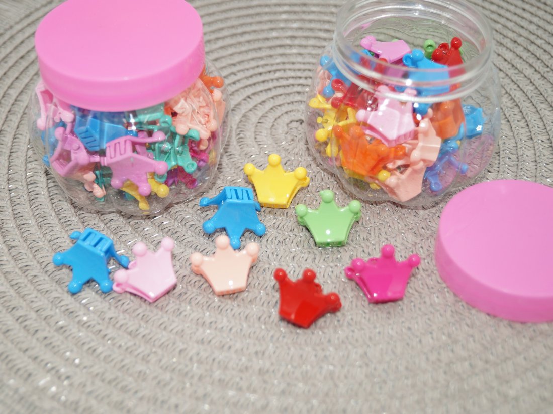 Дитячі крабики для волосся. У баночці. 2 см.