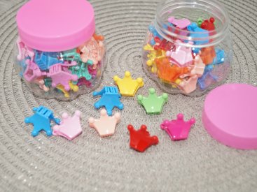 Дитячі крабики для волосся. У баночці. 2 см. - Купити