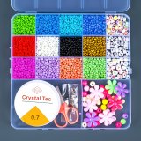 Набір бісеру та намистин для плетіння браслетів Творчість 17 см