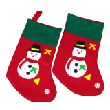 Новорічний чобіт для подарунків Сніговики 36 см