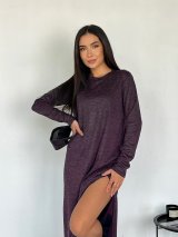 Сукня максі з ангорою &quot;Елегантність сезону&quot; INNOE 270535-1 Фіолетовий