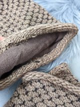 Жіночий демісезонний комплект — шапка та бафф INNOE 950065-1 Капучино