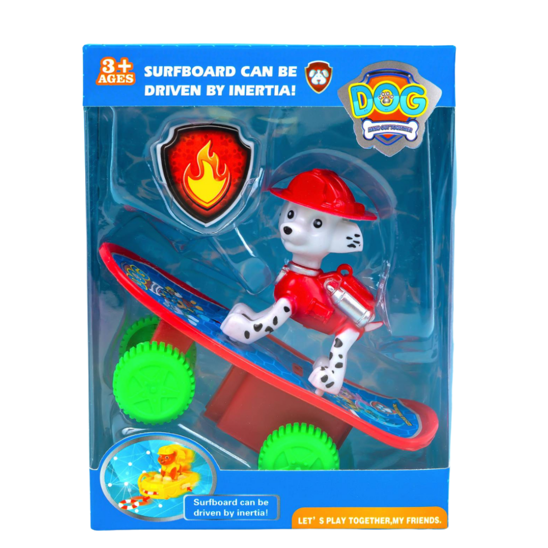 Іграшка Собачка патруль на сткейті 13 см