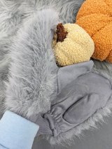 Хутряні рукавиці з утепленням та зручним манжетом INNOE 85005-1 Світло-сірий