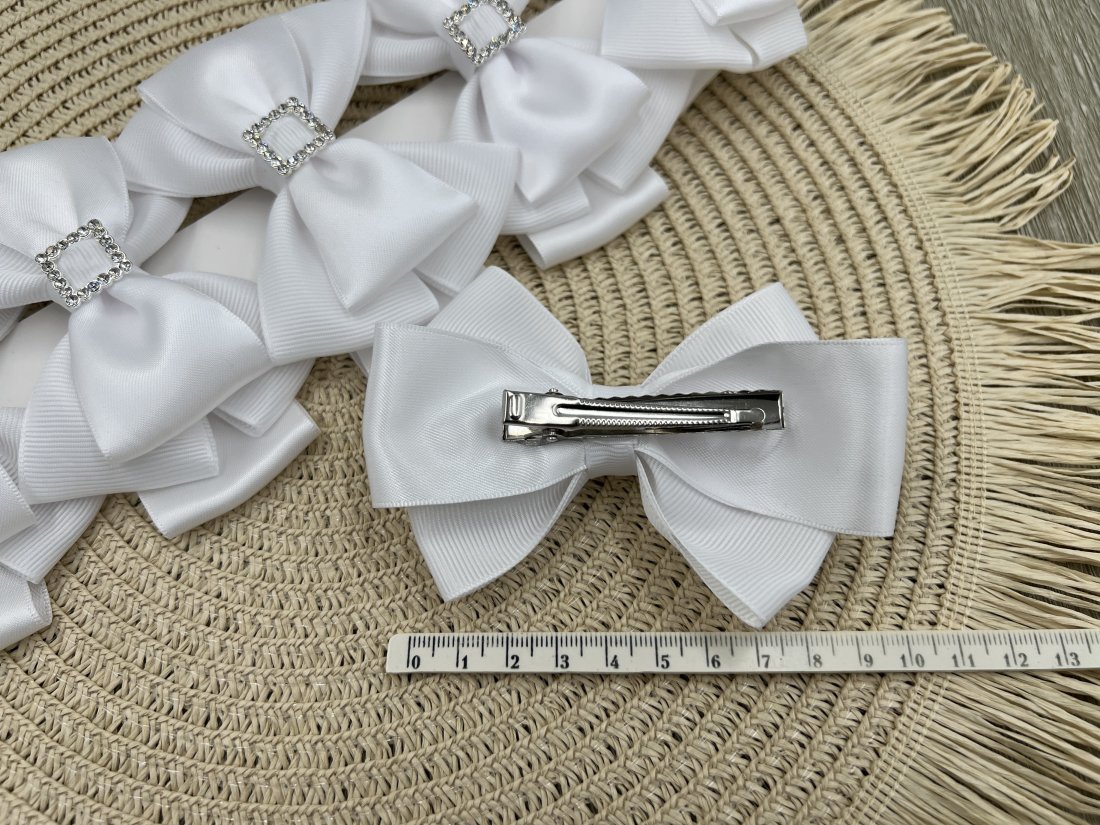 Бантики на затиску білий - Купити