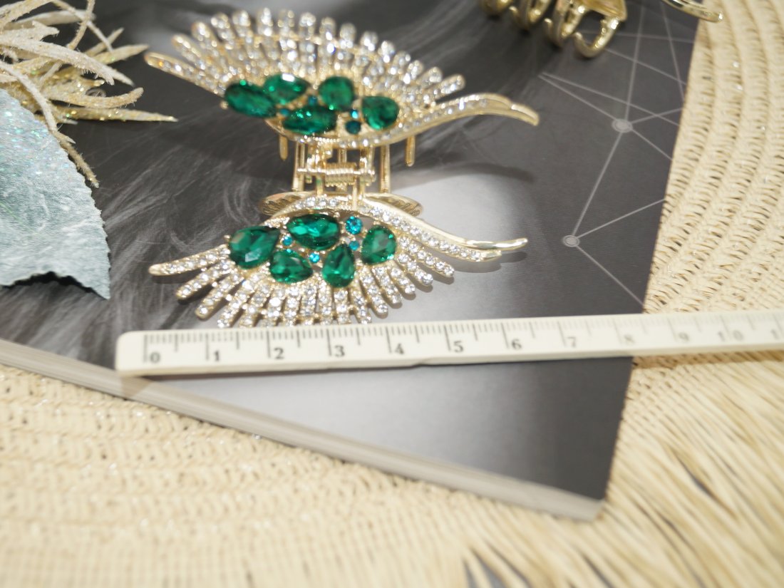 Металеві краби для волосся. "ZAYA" 6.5 см. - Кристалік