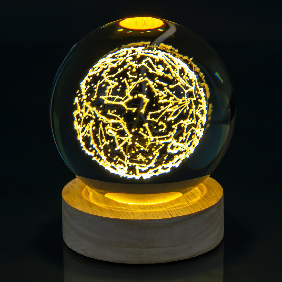 Нічник скляна куля Сузір'я 8 см