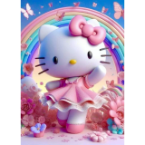 Алмазна мозаїка котик з мультика 30*40 см