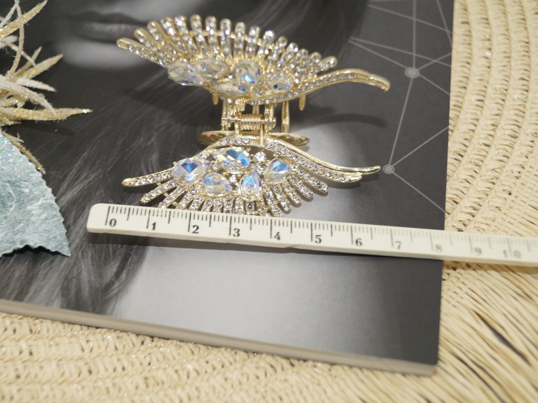 Металеві краби для волосся. &quot;ZAYA&quot; 6.5 см. - Кристалік