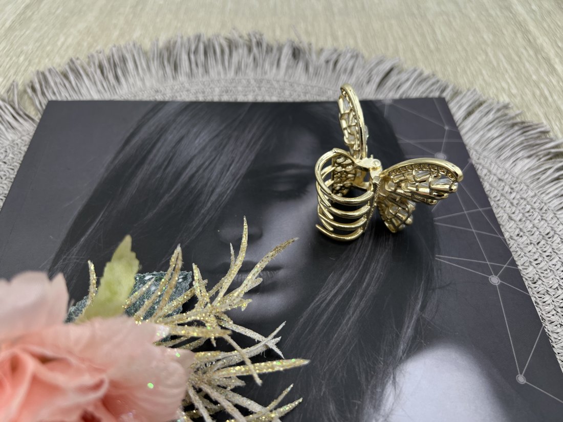 Металеві краби для волосся. "ZAYA" 6 см. - Кристалік