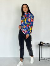 Яскравий практичний гольф у квітковий принт 230208-12