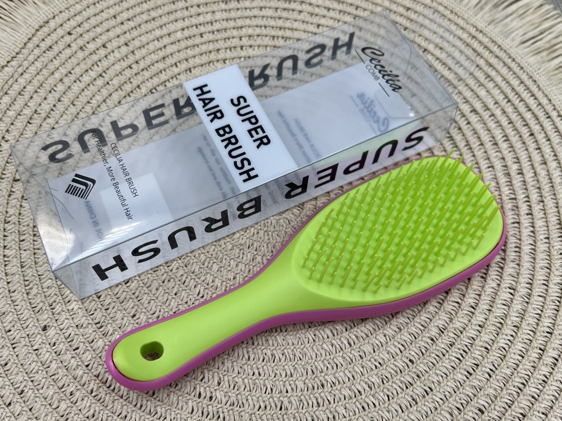 Гребінець для волосся в коробочці. T Teezer рожево-лимонна 17,5см