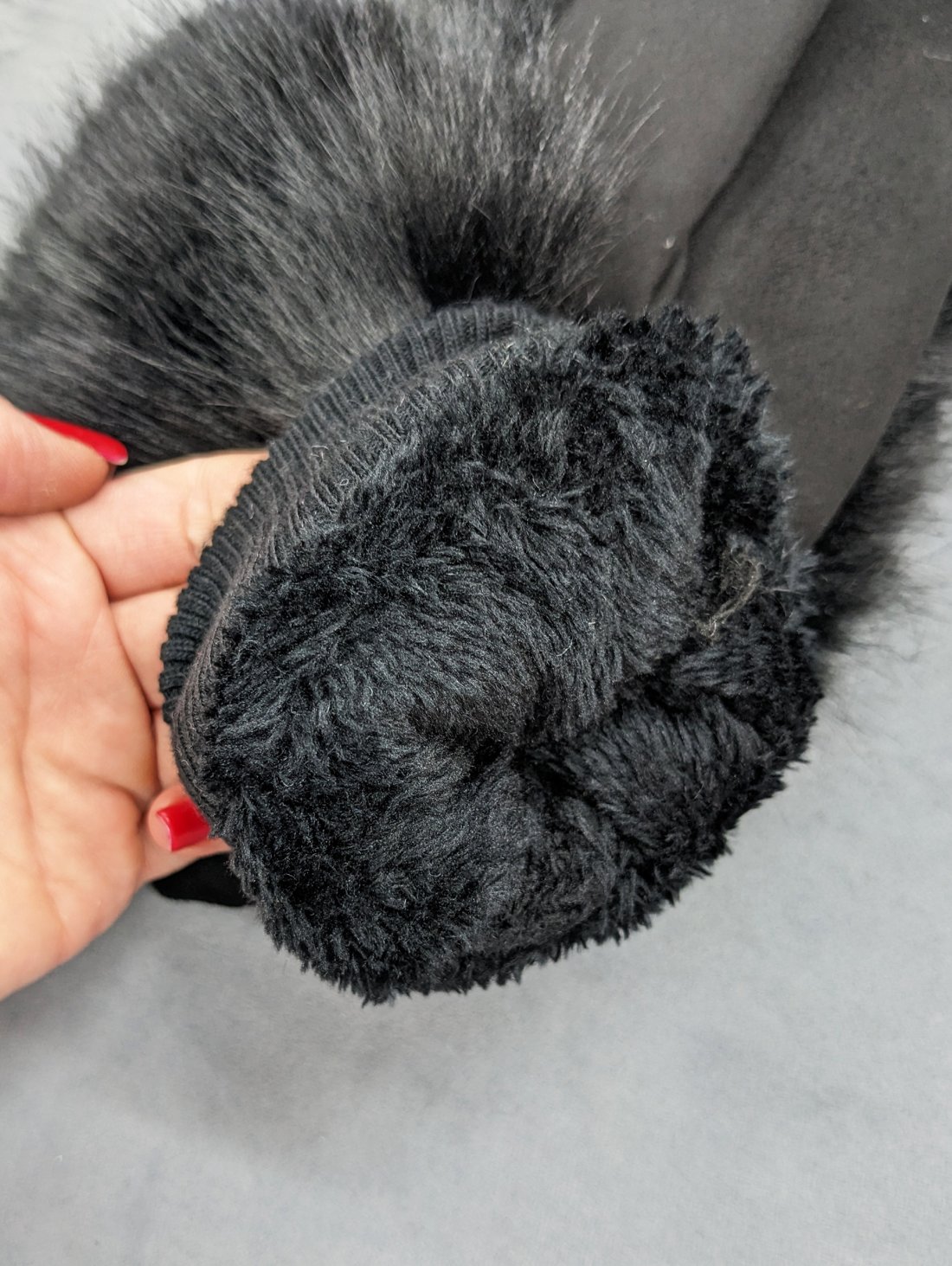 Утеплені хутряні рукавиці для зими INNOE 85005-1 Чорний