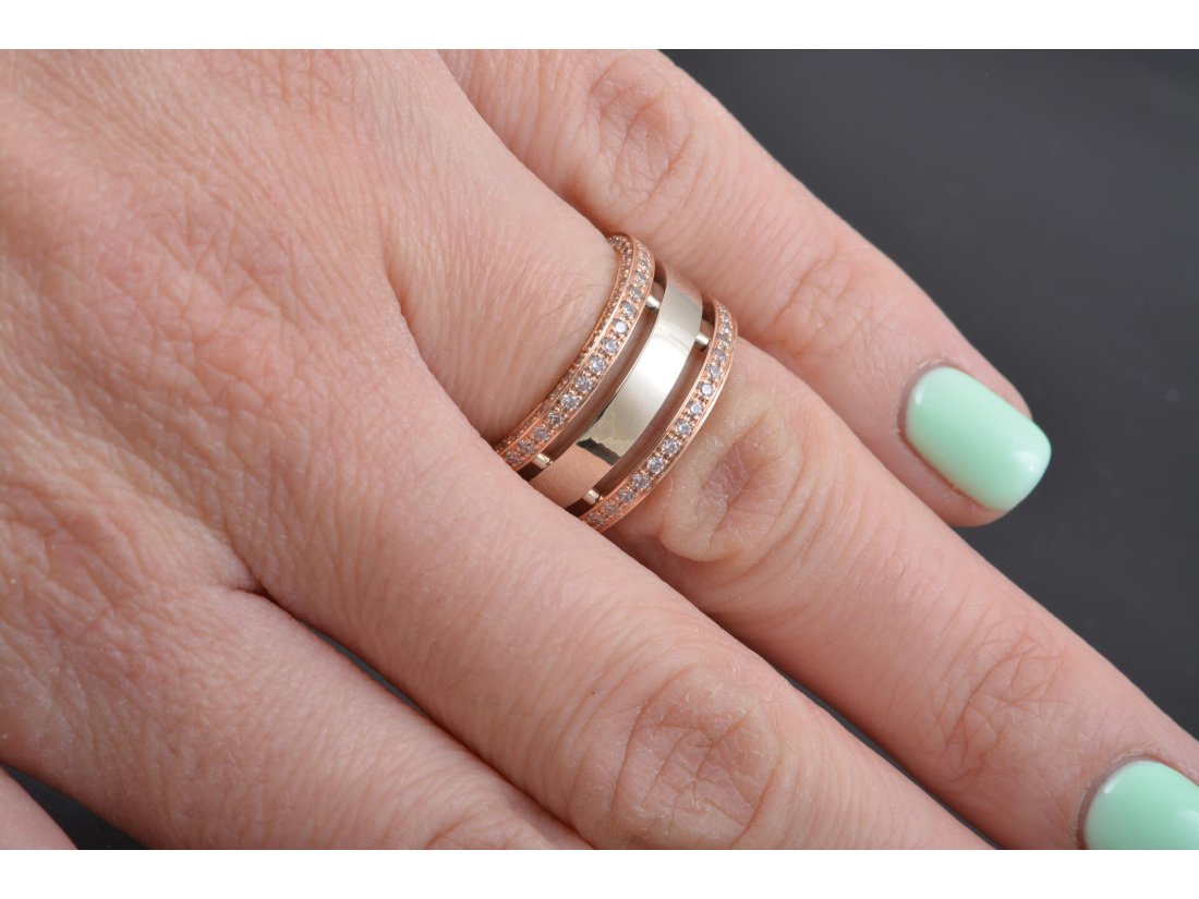 Обручки комбіноване золото