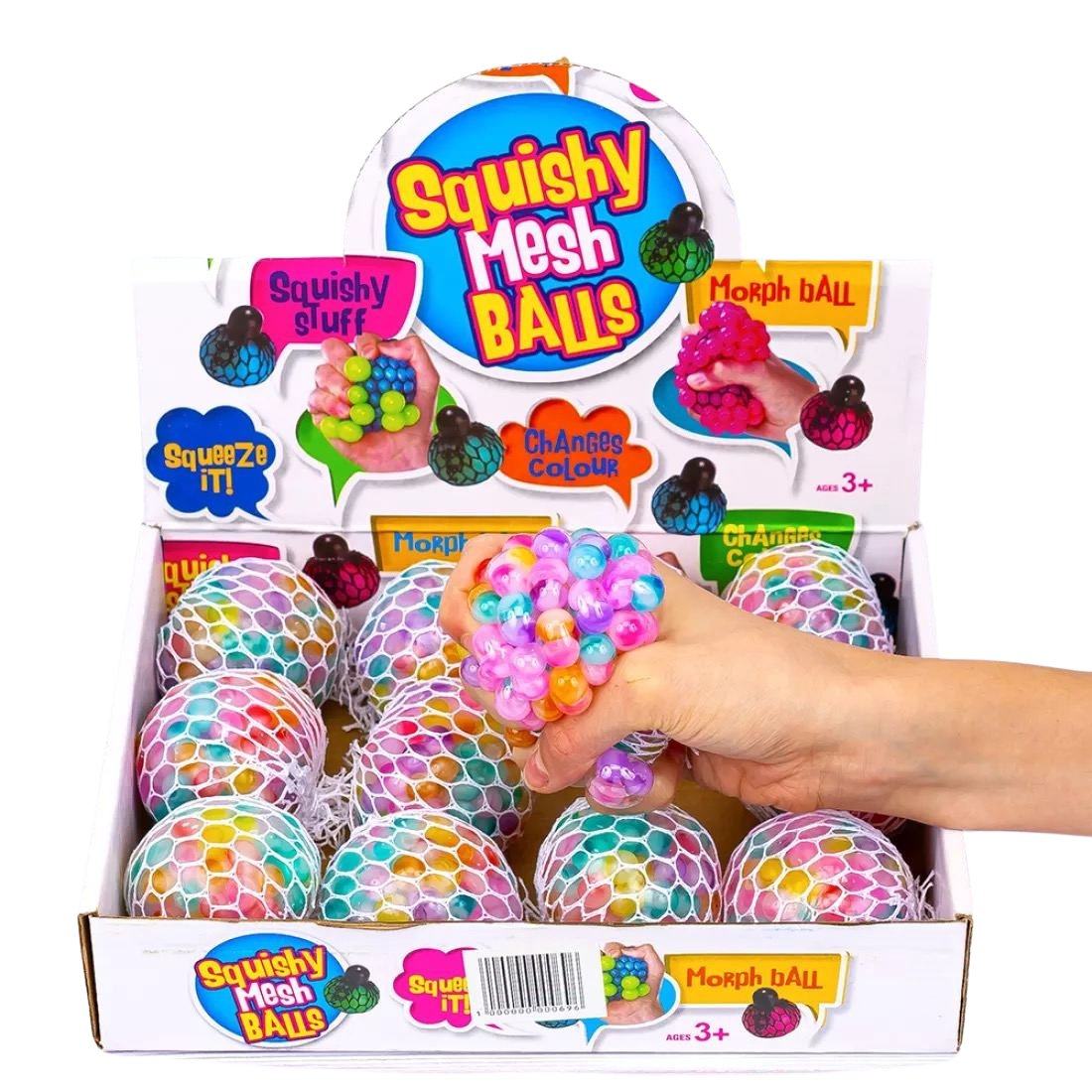 Антистрес біла сітка Різноцвіт 6 см - Pobut