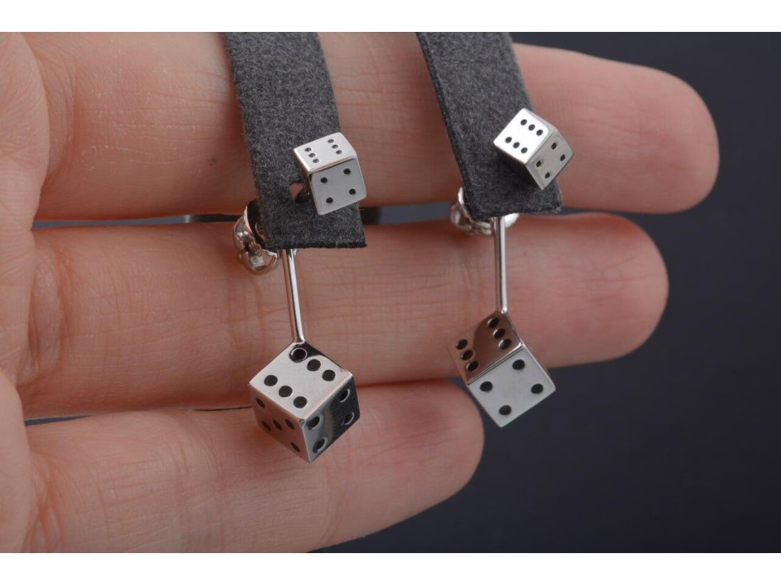 Сережки "Кубики" - Фото4 Сережки "Кубики"