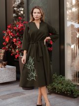 Сукня зеленого кольору з тіару 270302-2 - Купити