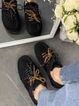 Жіночі кросівки casual з натуральної замші INNOE 777570-1 Чорний - Innoe