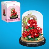 Конструктор в колбе с подсветкой розы оптом, фото 5569