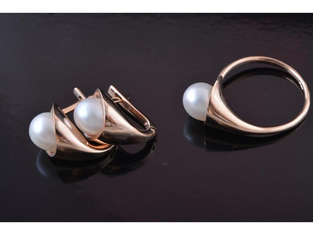 Гарнітур з перлиною "Кали" - Фото6 Гарнітур з перлиною "Кали"