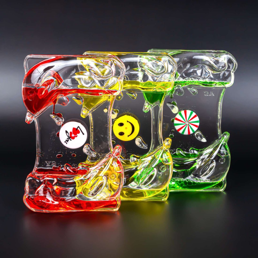 Гелевий годинник Дельфіни три кольори 14 см