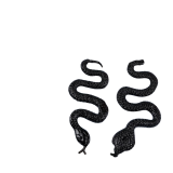 Іграшка липучка Змії чорні 12 см